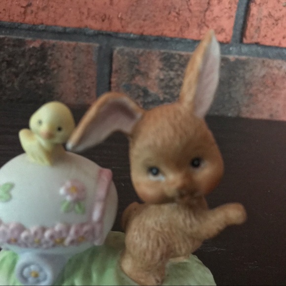 Bunny Rabbit Easter Egg & Peep Vintage Lefton ‘85 - Picture 6 of 6